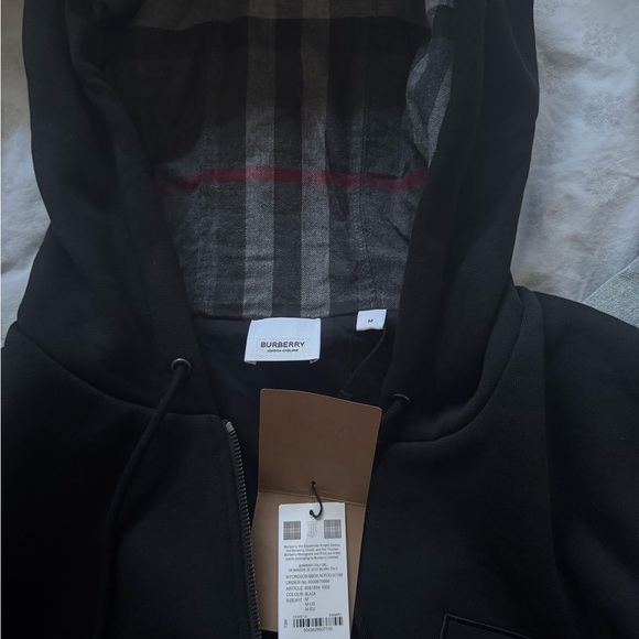 NWT Burberry Fordson BBOX Men’s Black Zip Hoodie Sz M - Picture 9 of 9